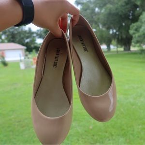 Nude Minimalist Closed Toe Flats